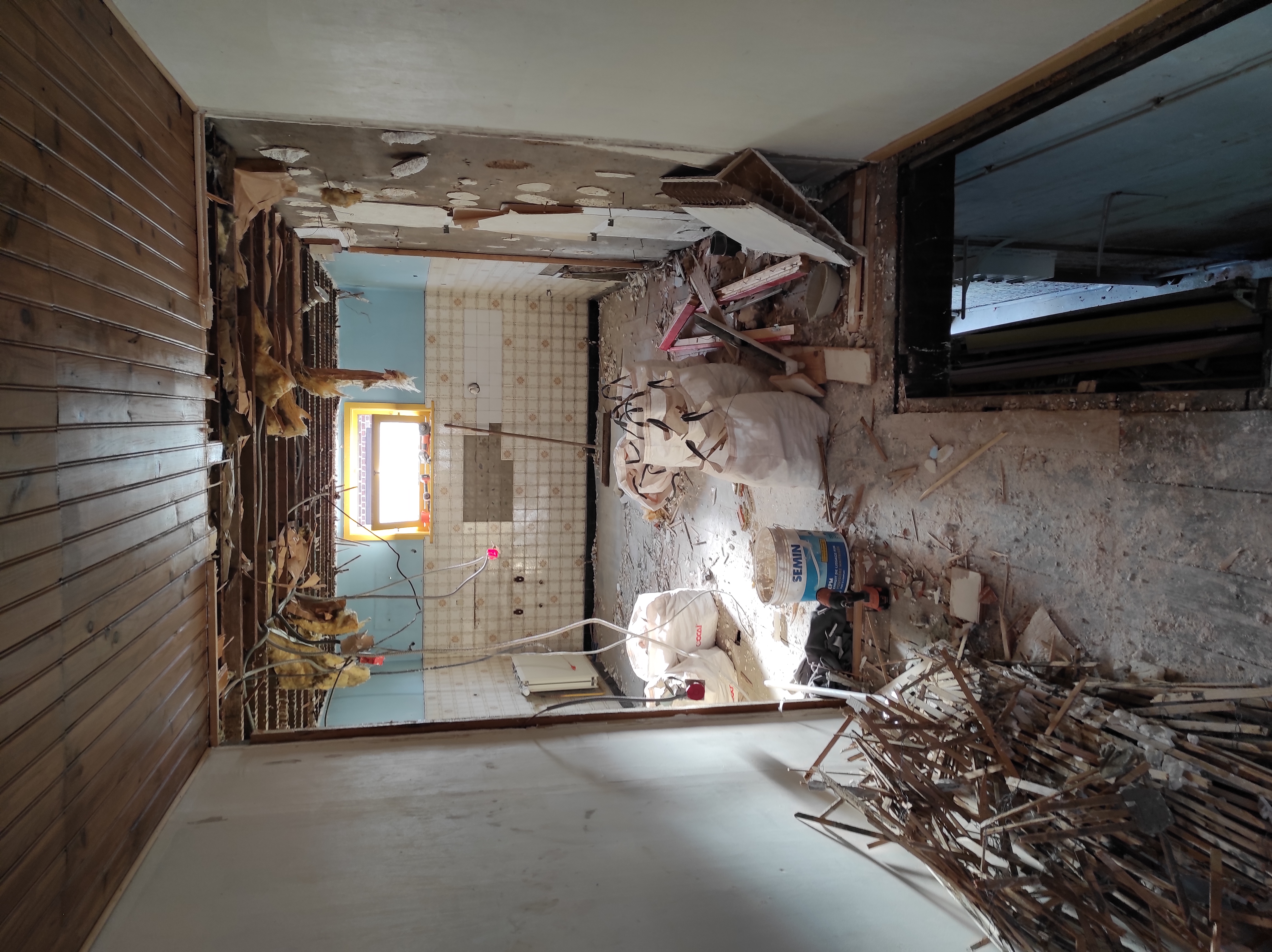 Démolition chantier salle de bain